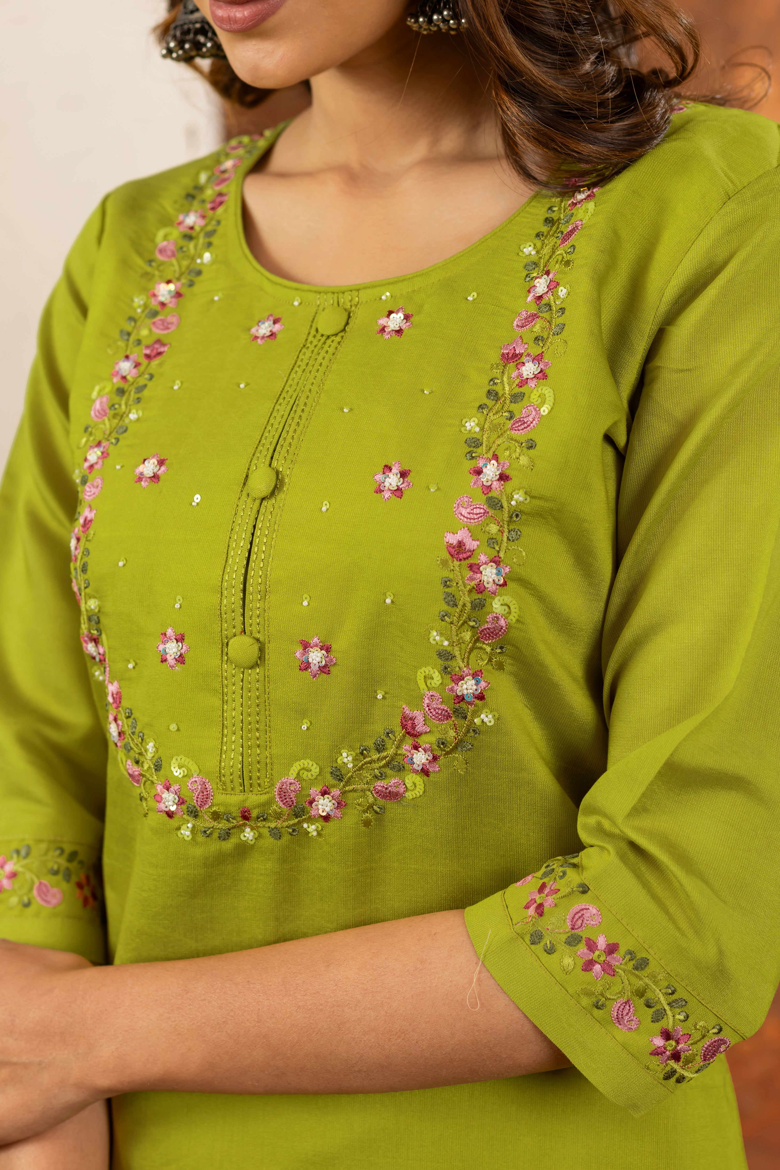 Elegant Straight Kurti Pant Dupatta Set