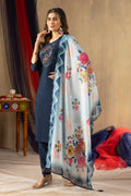 Elegant Straight Kurti Pant Dupatta Set