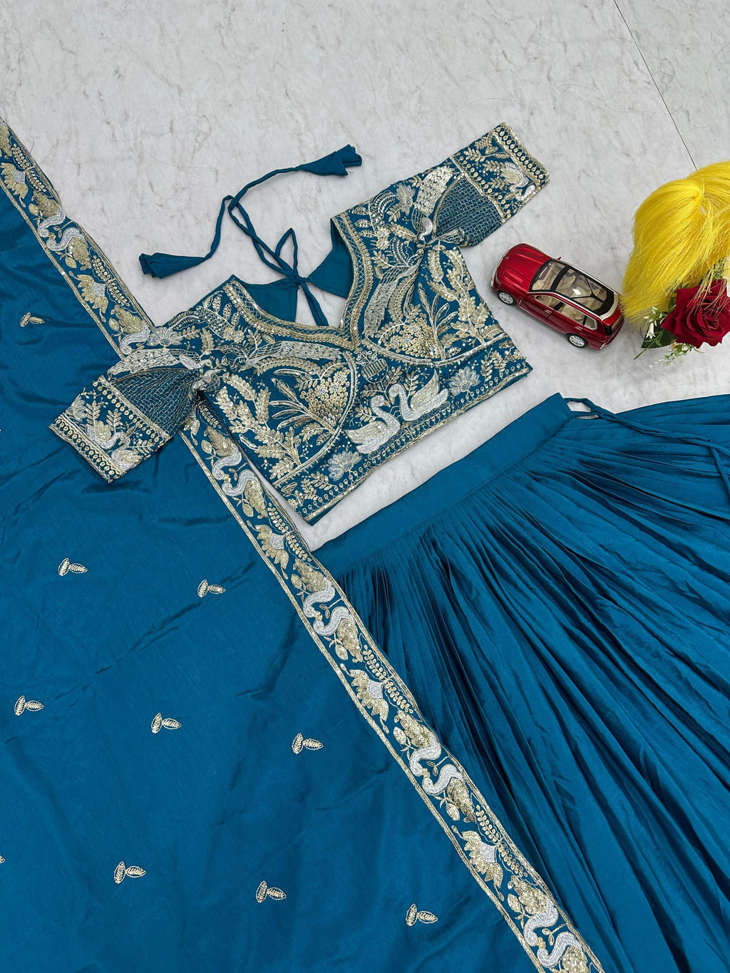 Premium Chinon Heavy Embroidered Lehenga Choli with Dupatta