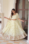 Designer Vichitra Silk Lehenga Set with Embroidered Dupatta – Festive & Wedding Wear