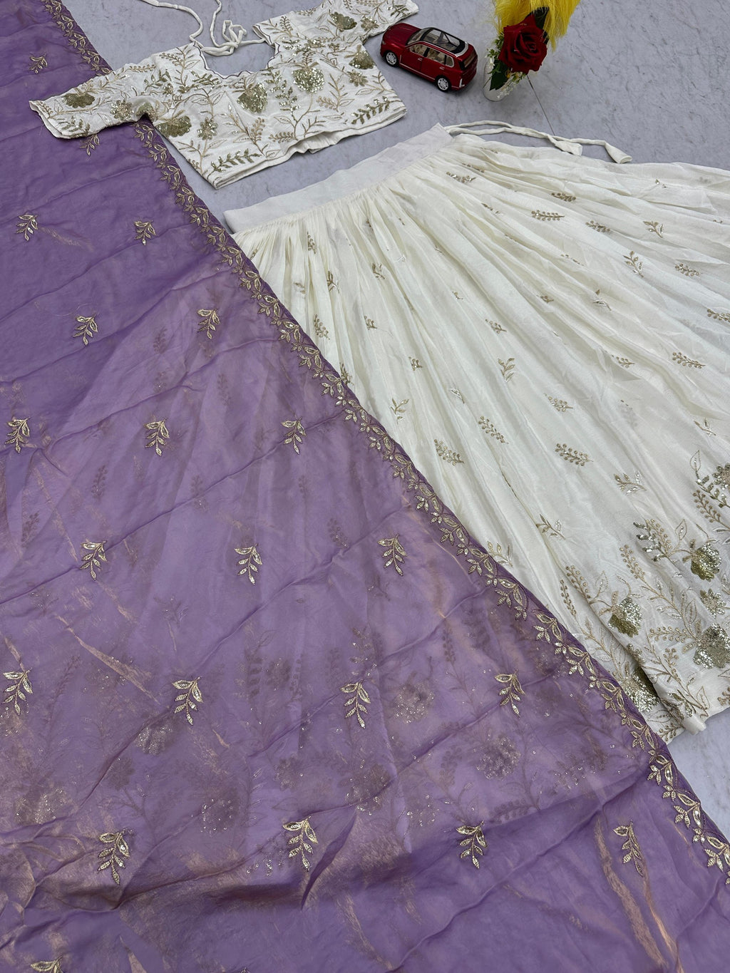 Chinon Embroidered Lehenga Choli with Fendy Dupatta