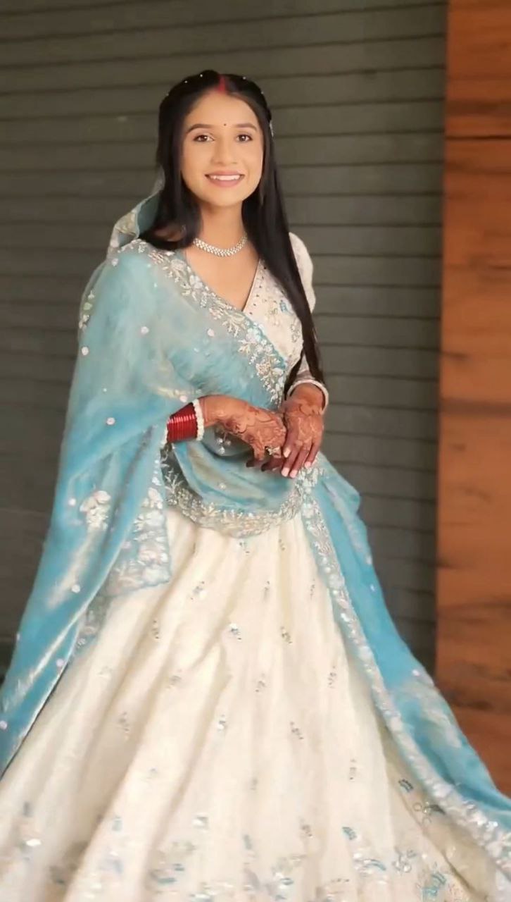 Chinon Lehenga Choli Set with Embroidered Fendy Dupatta