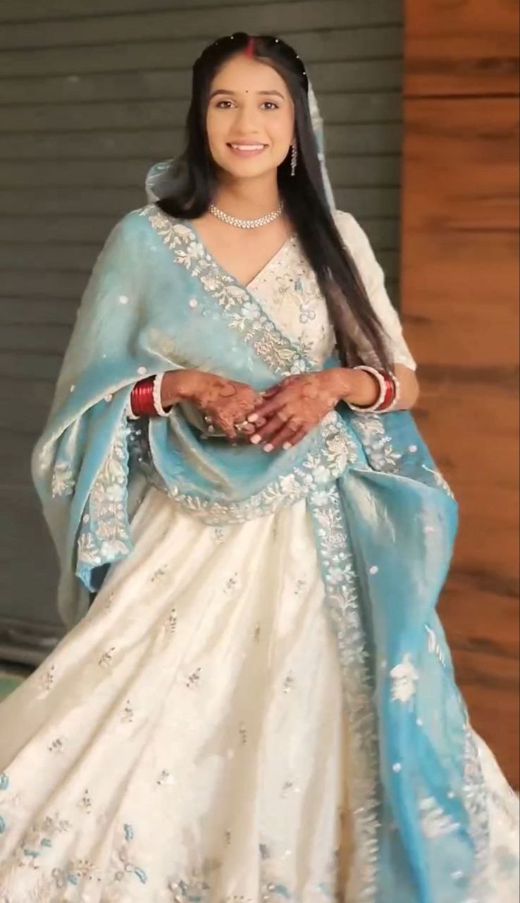 Chinon Lehenga Choli Set with Embroidered Fendy Dupatta