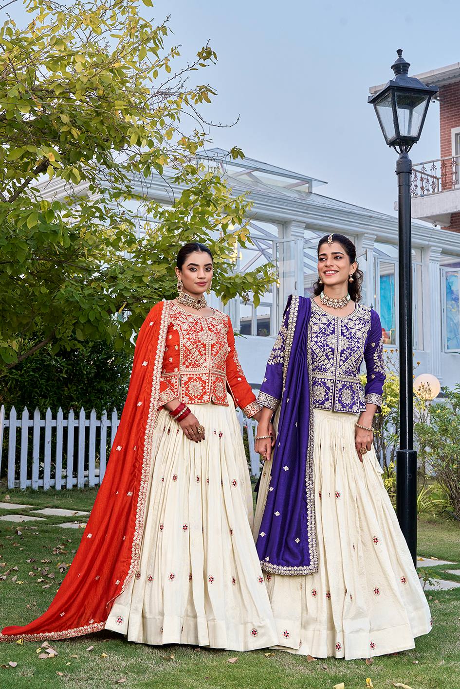 Heavy Designer Vichitra & Tissue Silk Lehenga Choli Set with Rich Embroidery Work