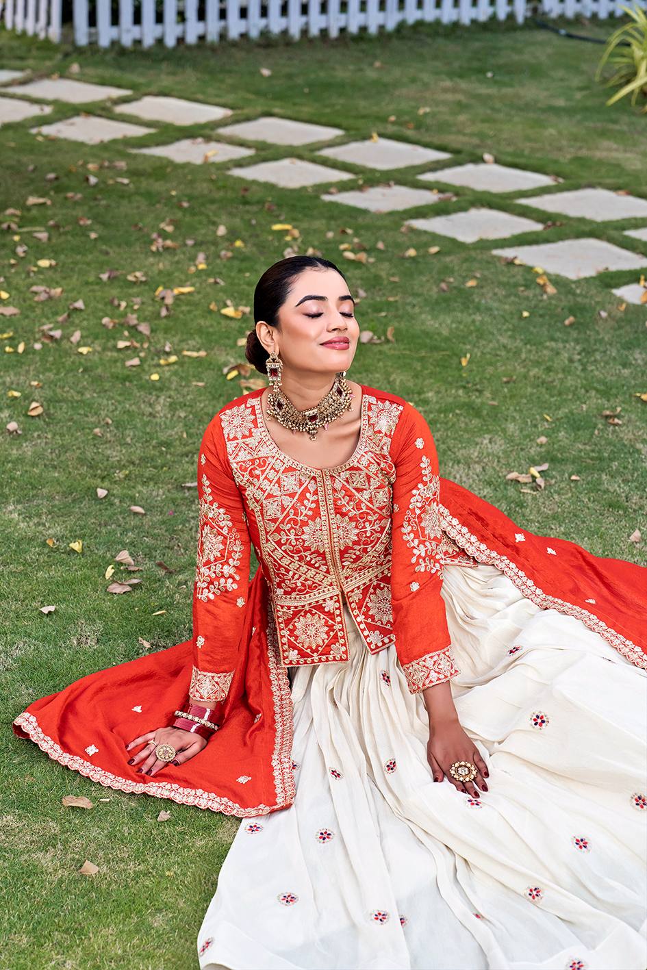 Heavy Designer Vichitra & Tissue Silk Lehenga Choli Set with Rich Embroidery Work