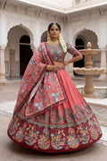 Designer Crepe Lehenga Choli with Kalamkari Print
