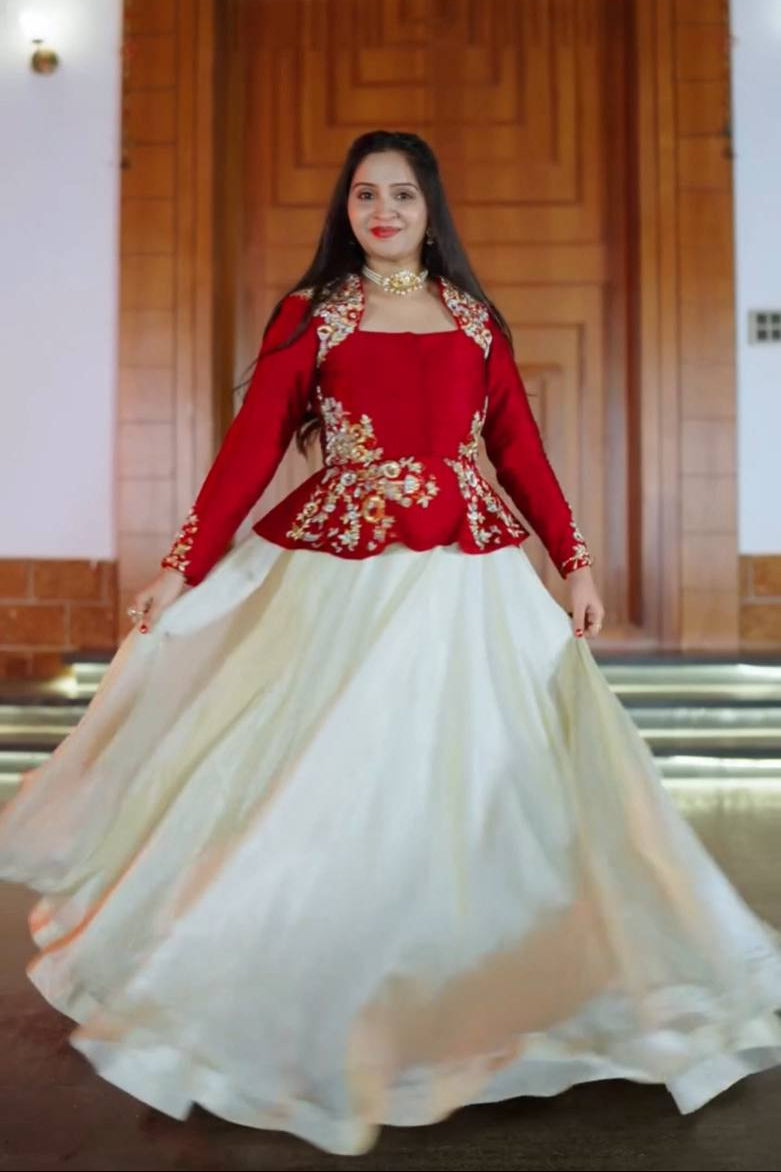 Designer Chinon Lehenga Choli with Embroidery & Sequence Work – Party & Wedding Wear