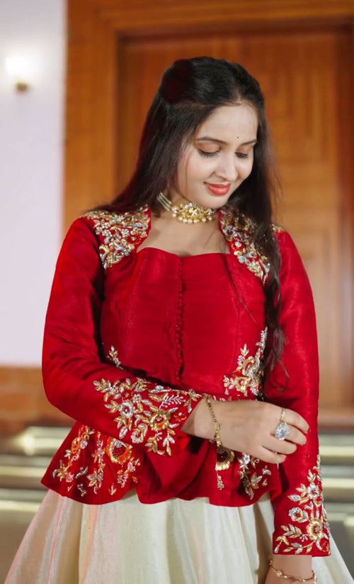 Chinon Lehenga Choli with Embroidery & Sequence Work – Party & Wedding Wear