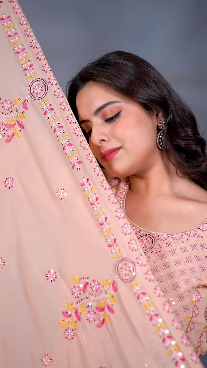 FESTIVAL SPECIAL DESIGNER HEAVY EMBROIDERY SEQUENCE WORK TOP PENT WITH DUPATTA SET