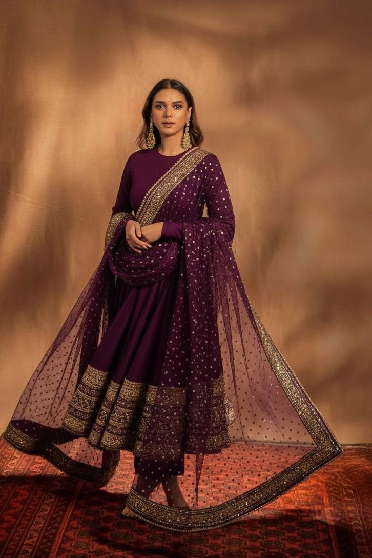 Premium Party Wear Embroidered Gown