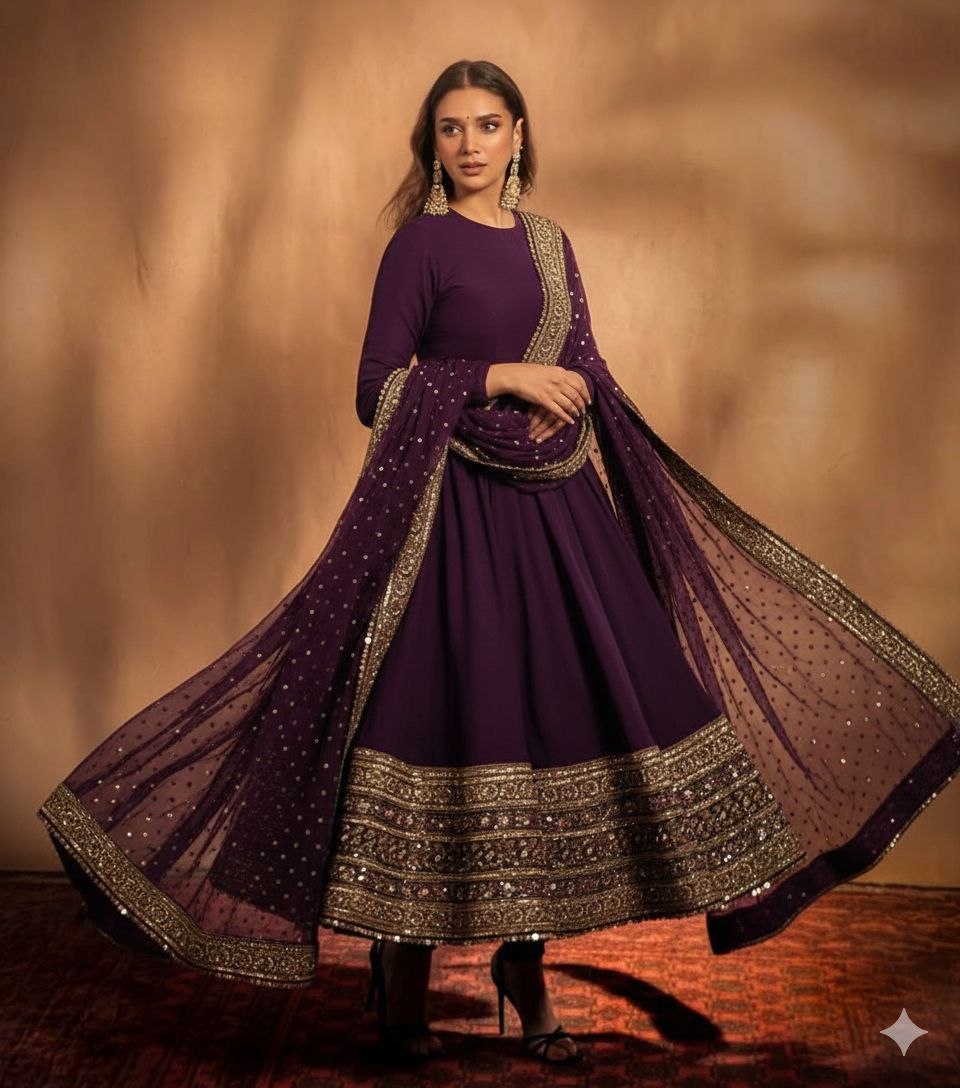 Premium Party Wear Embroidered Gown