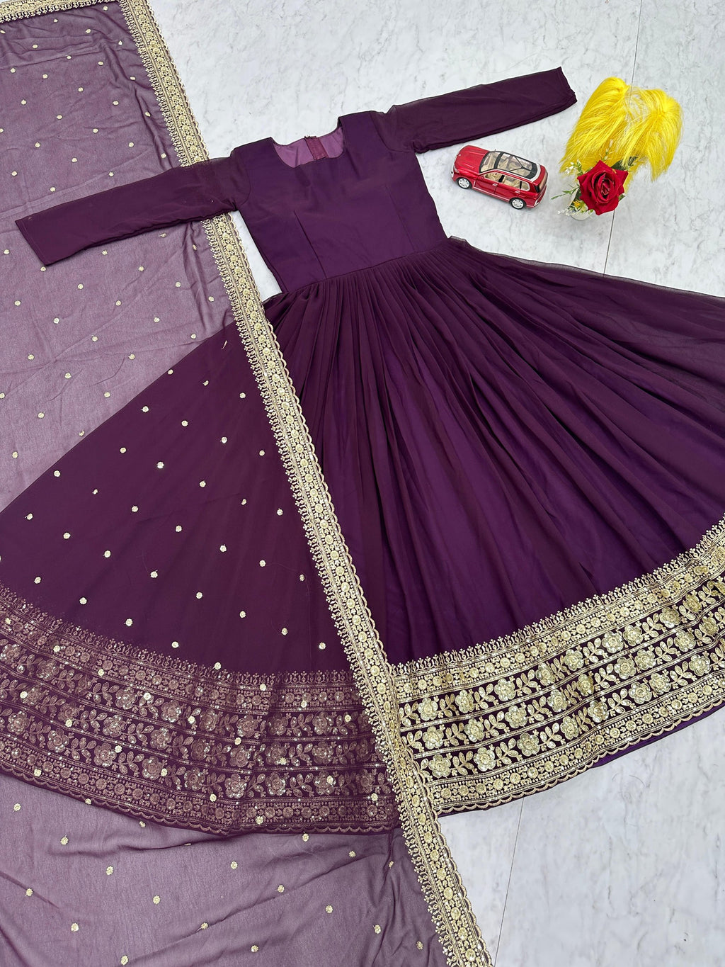 Premium Party Wear Embroidered Gown