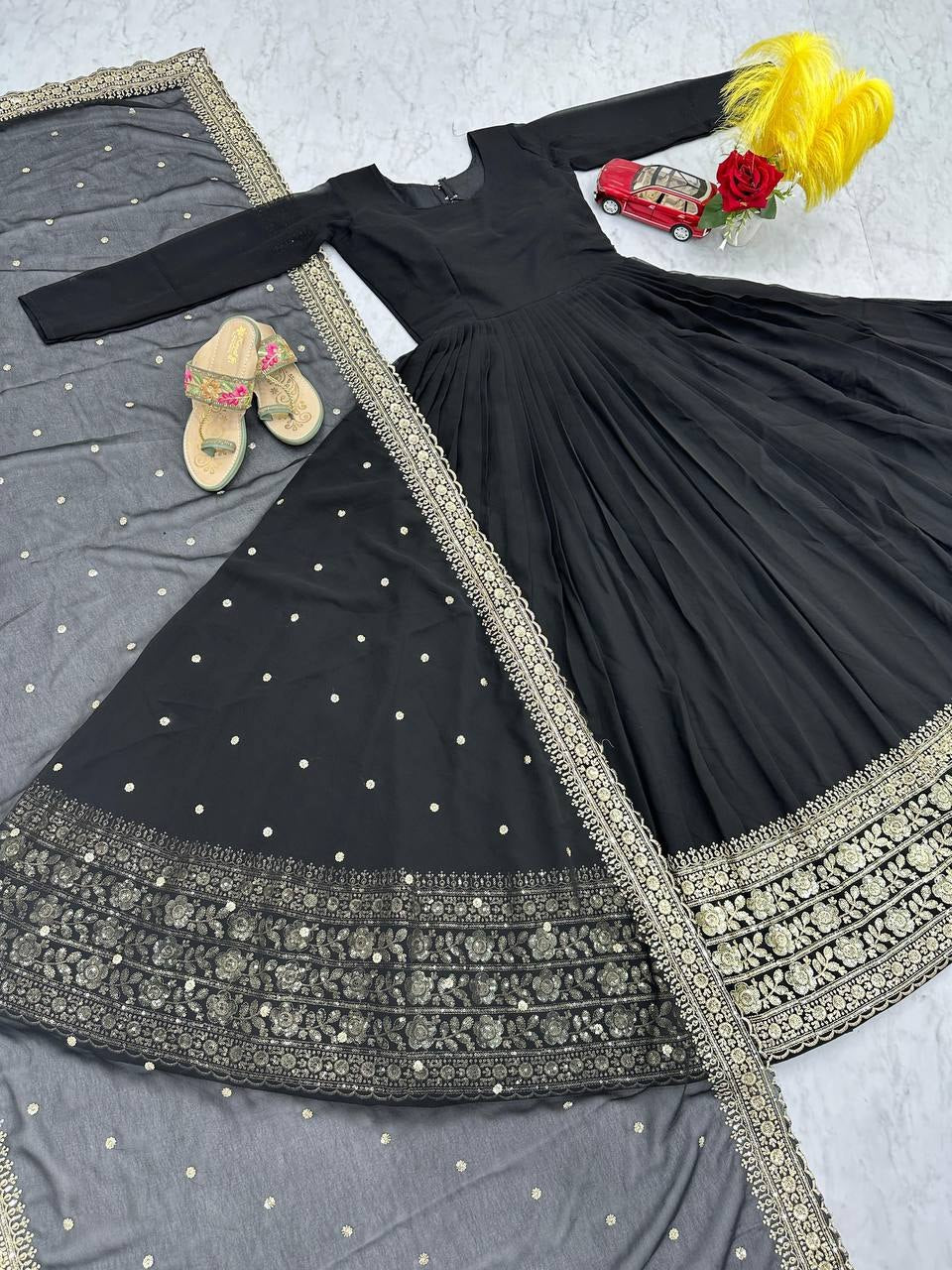 Premium Party Wear Embroidered Gown