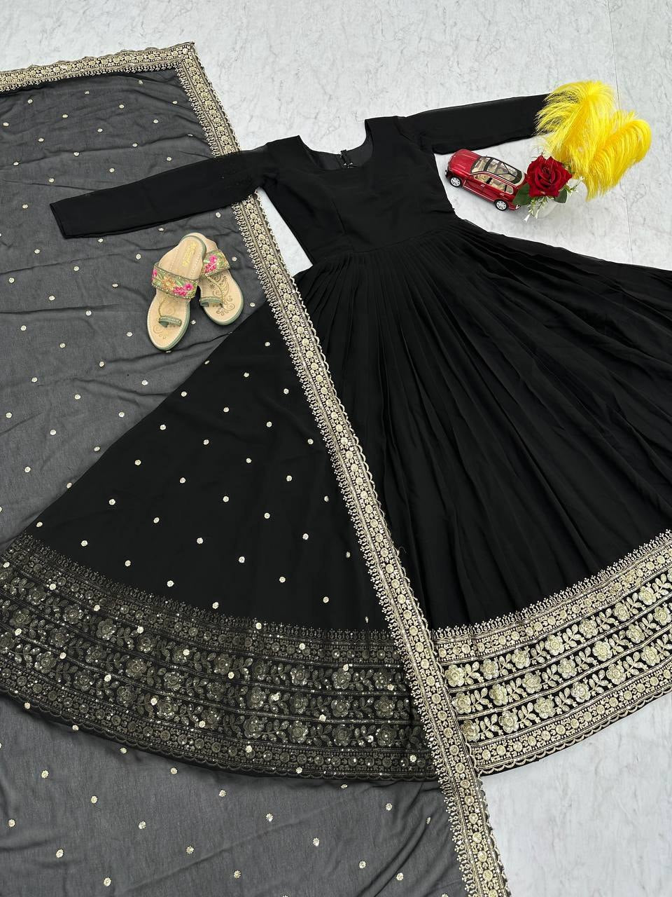 Premium Party Wear Embroidered Gown