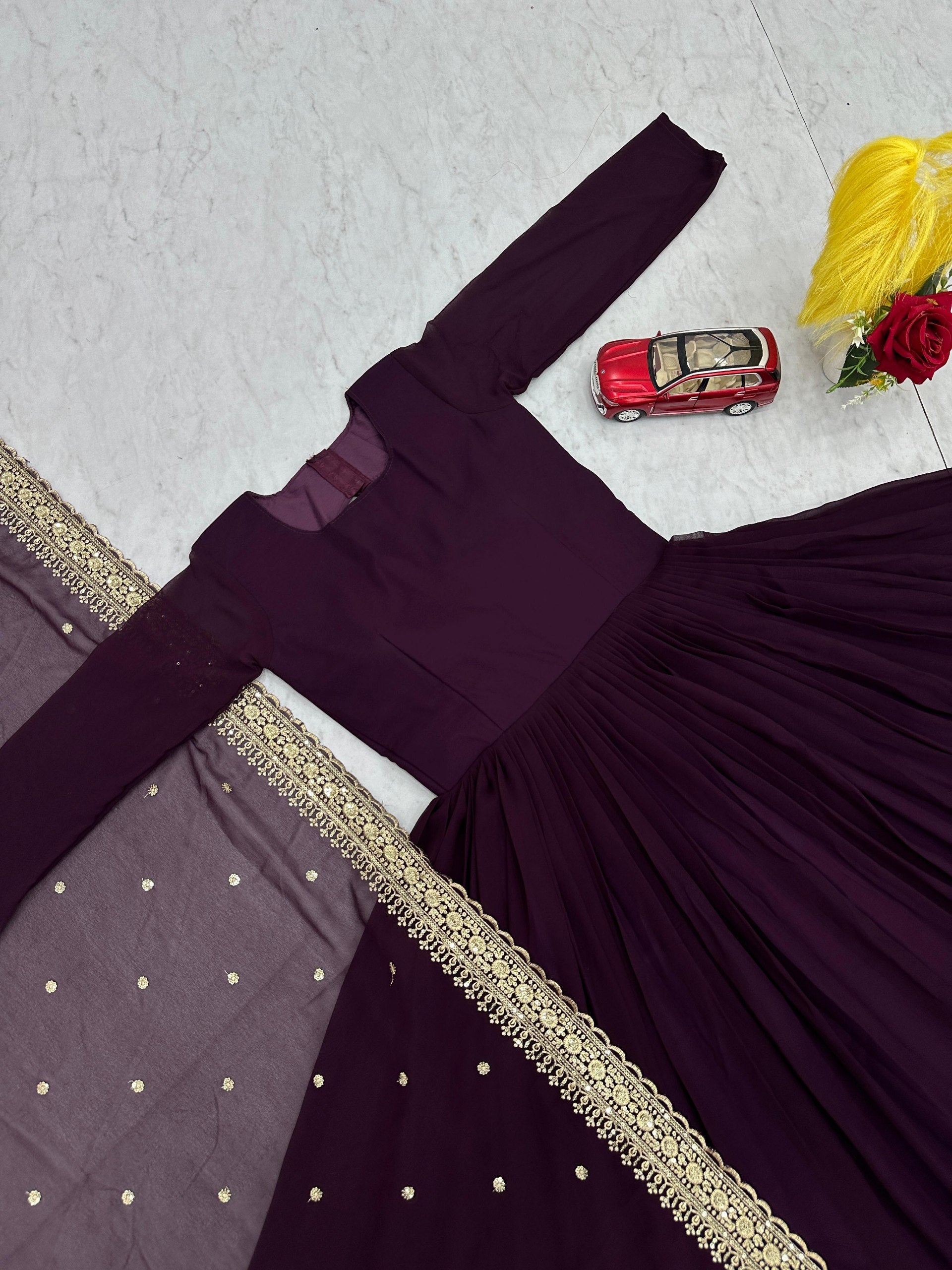 Premium Party Wear Embroidered Gown