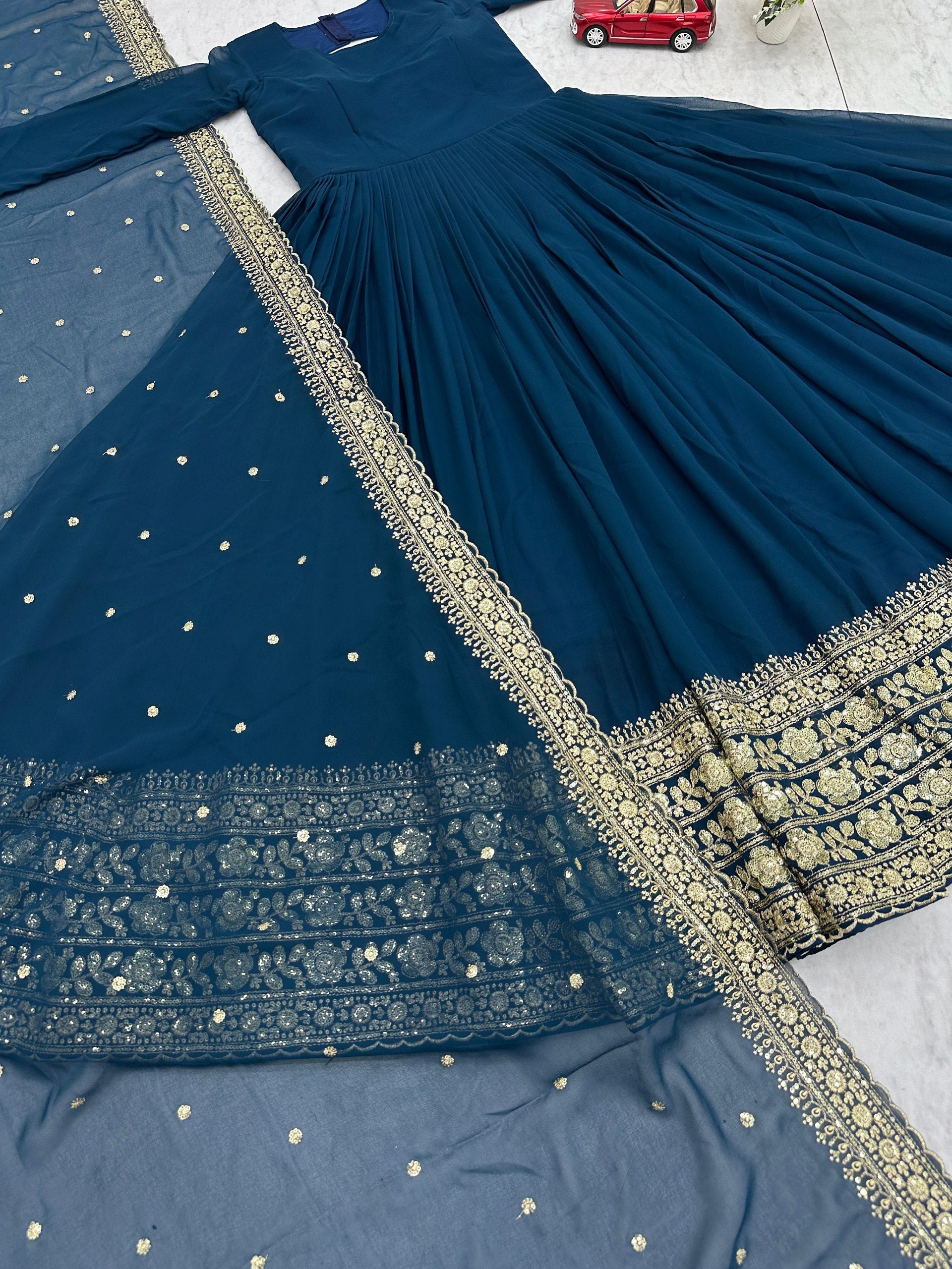 Premium Party Wear Embroidered Gown