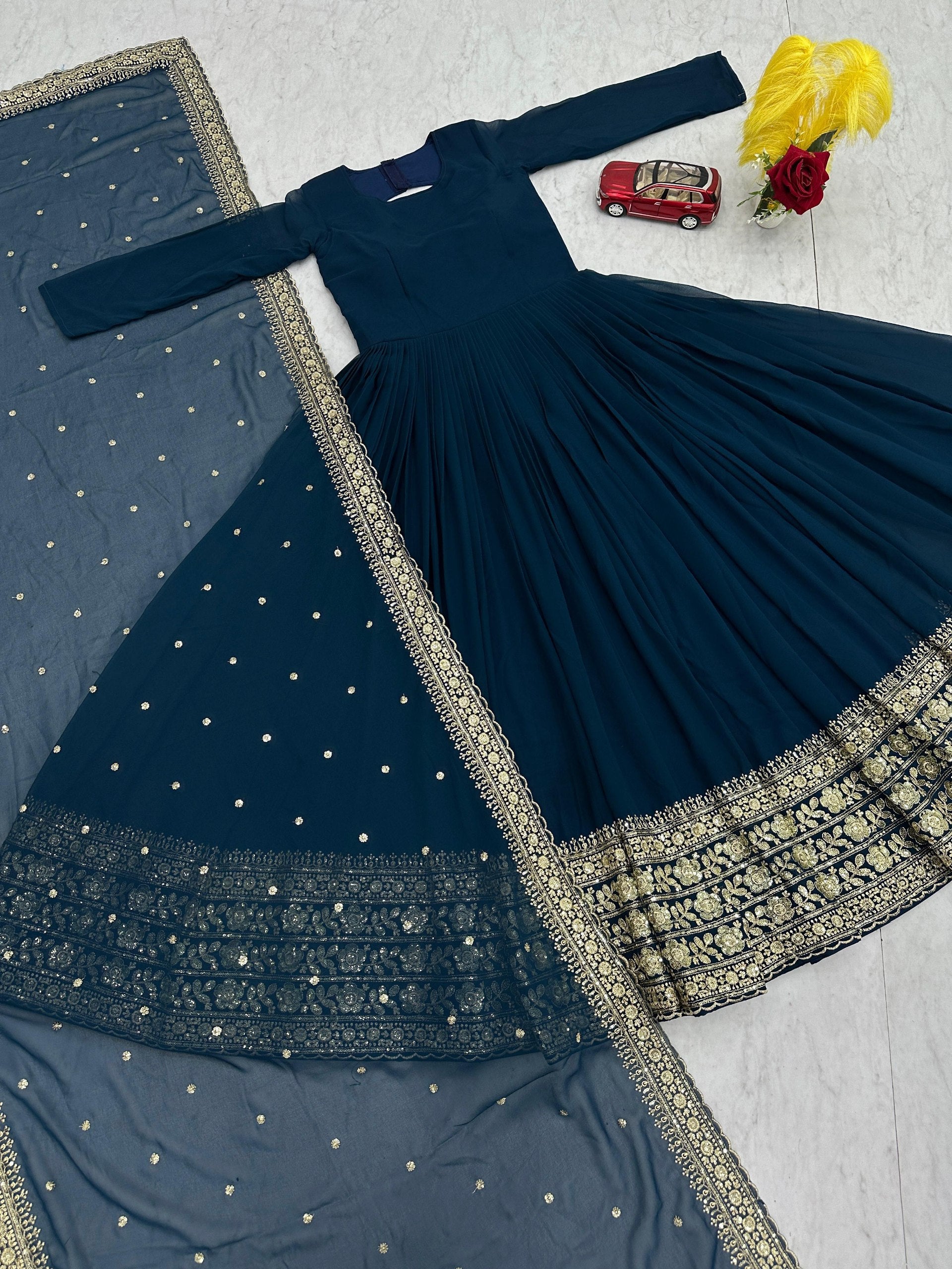 Premium Party Wear Embroidered Gown