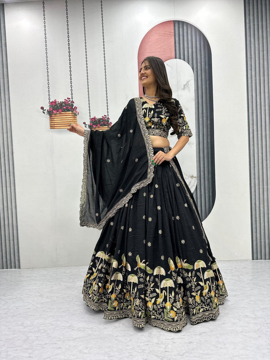 Designer Heavy Embroidery Lehenga Choli with Dupatta