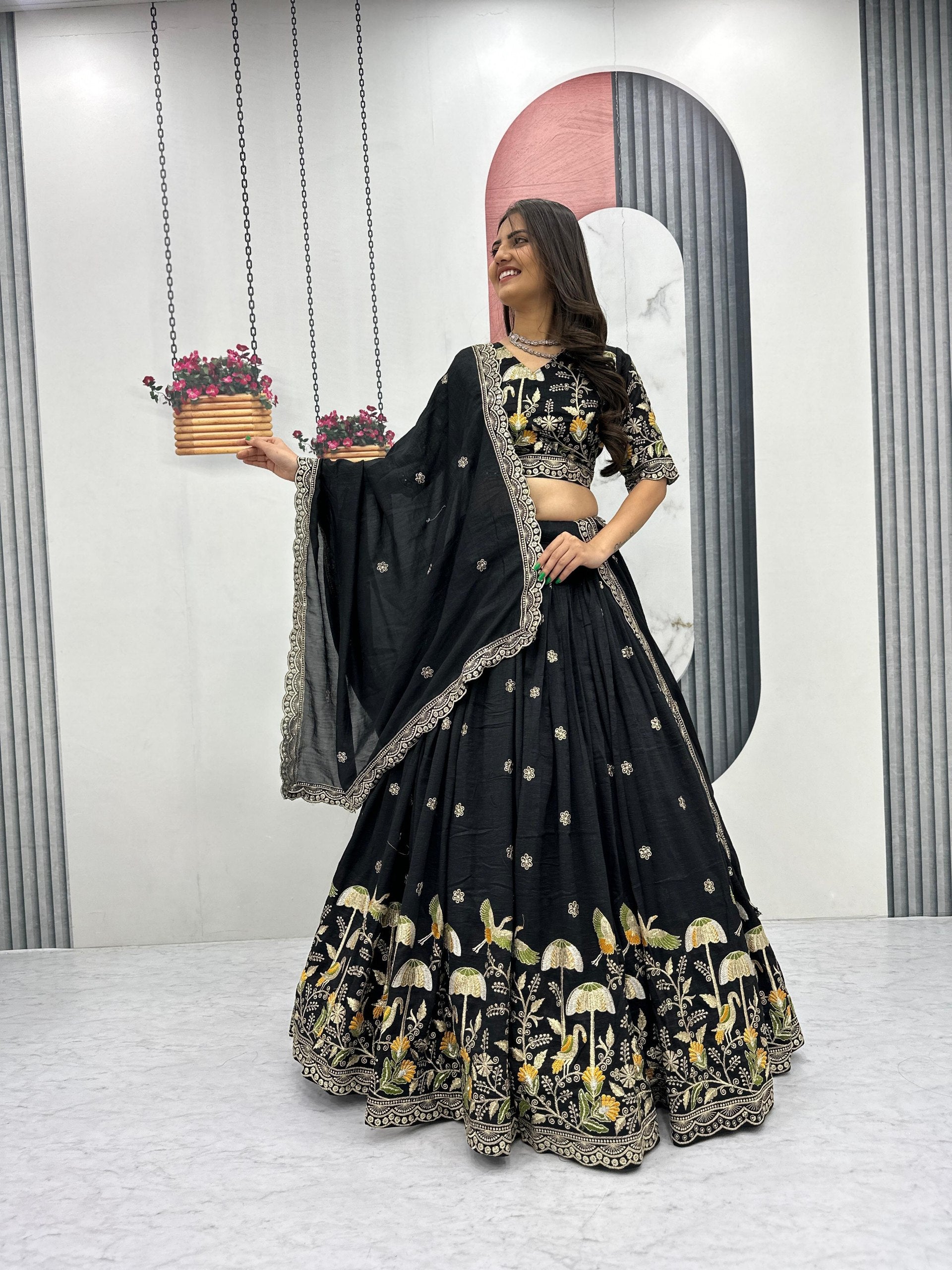 Designer Heavy Embroidery Lehenga Choli with Dupatta