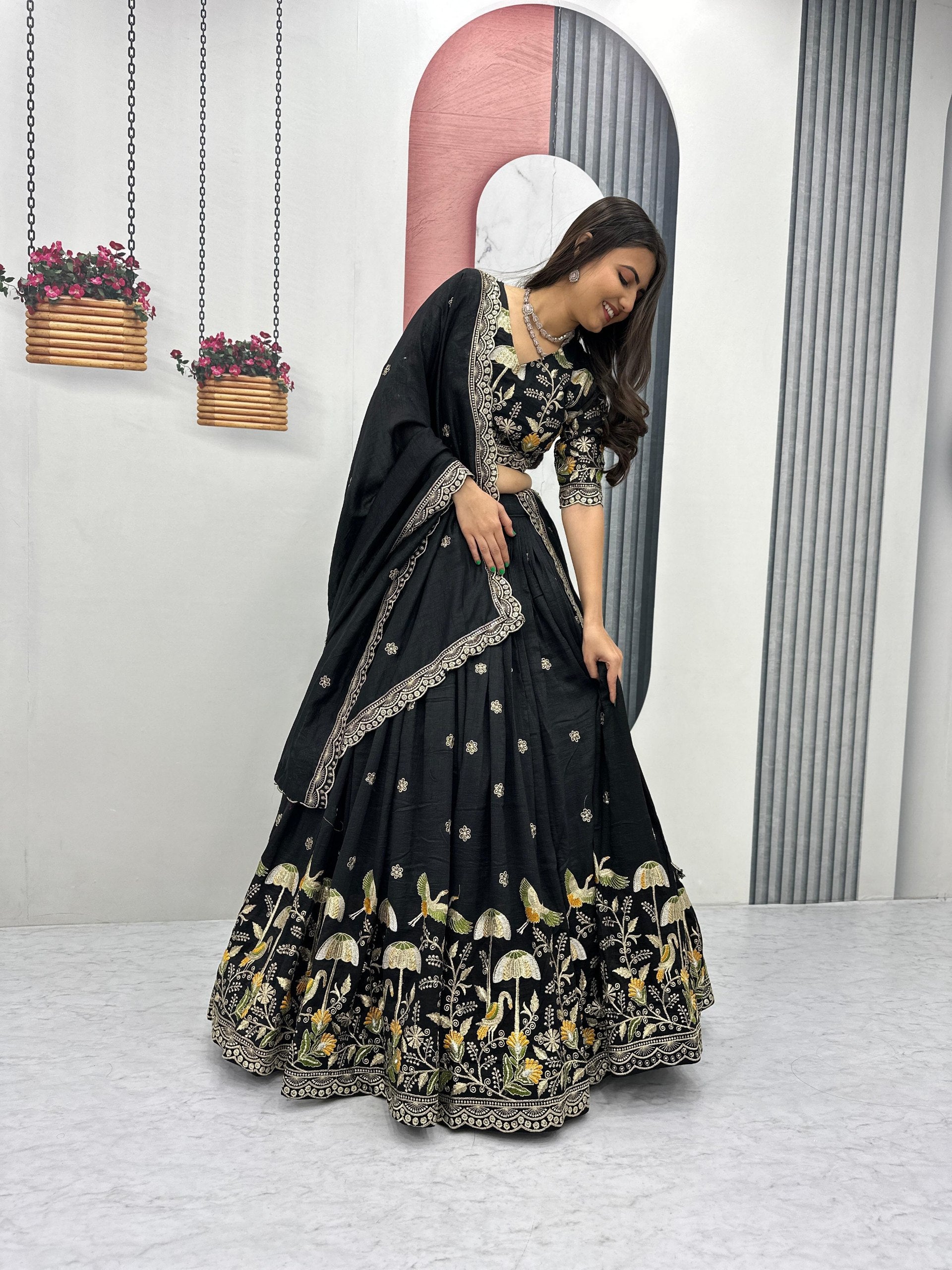 Designer Heavy Embroidery Lehenga Choli with Dupatta