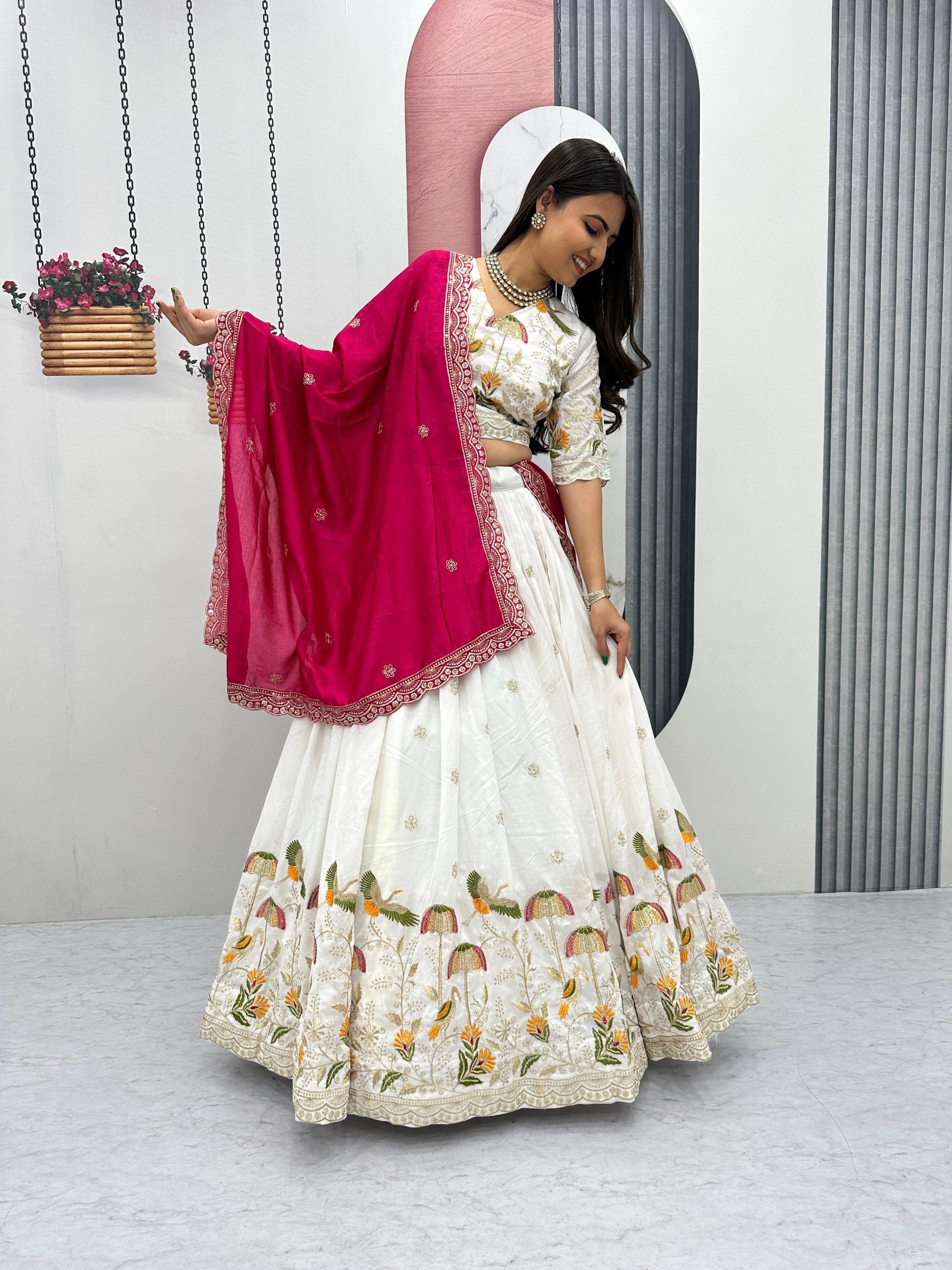 Designer Heavy Embroidery Lehenga Choli with Dupatta