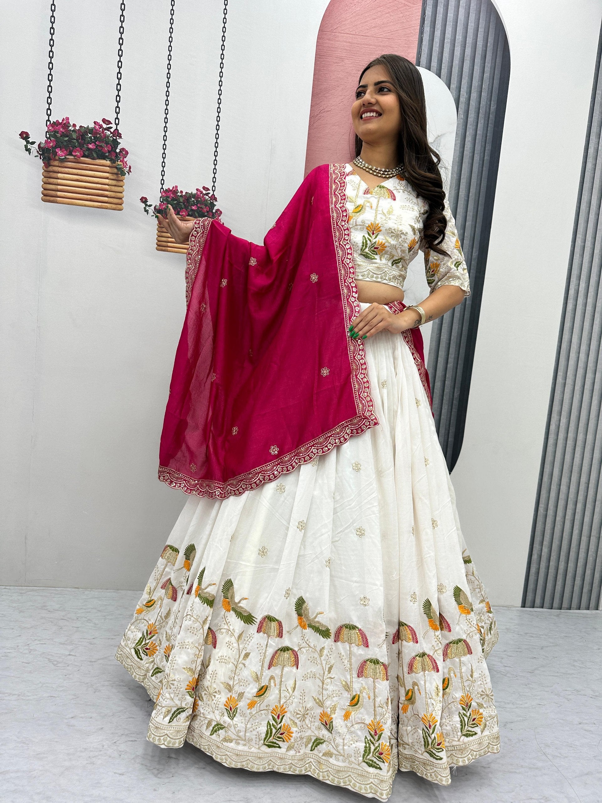 Designer Heavy Embroidery Lehenga Choli with Dupatta