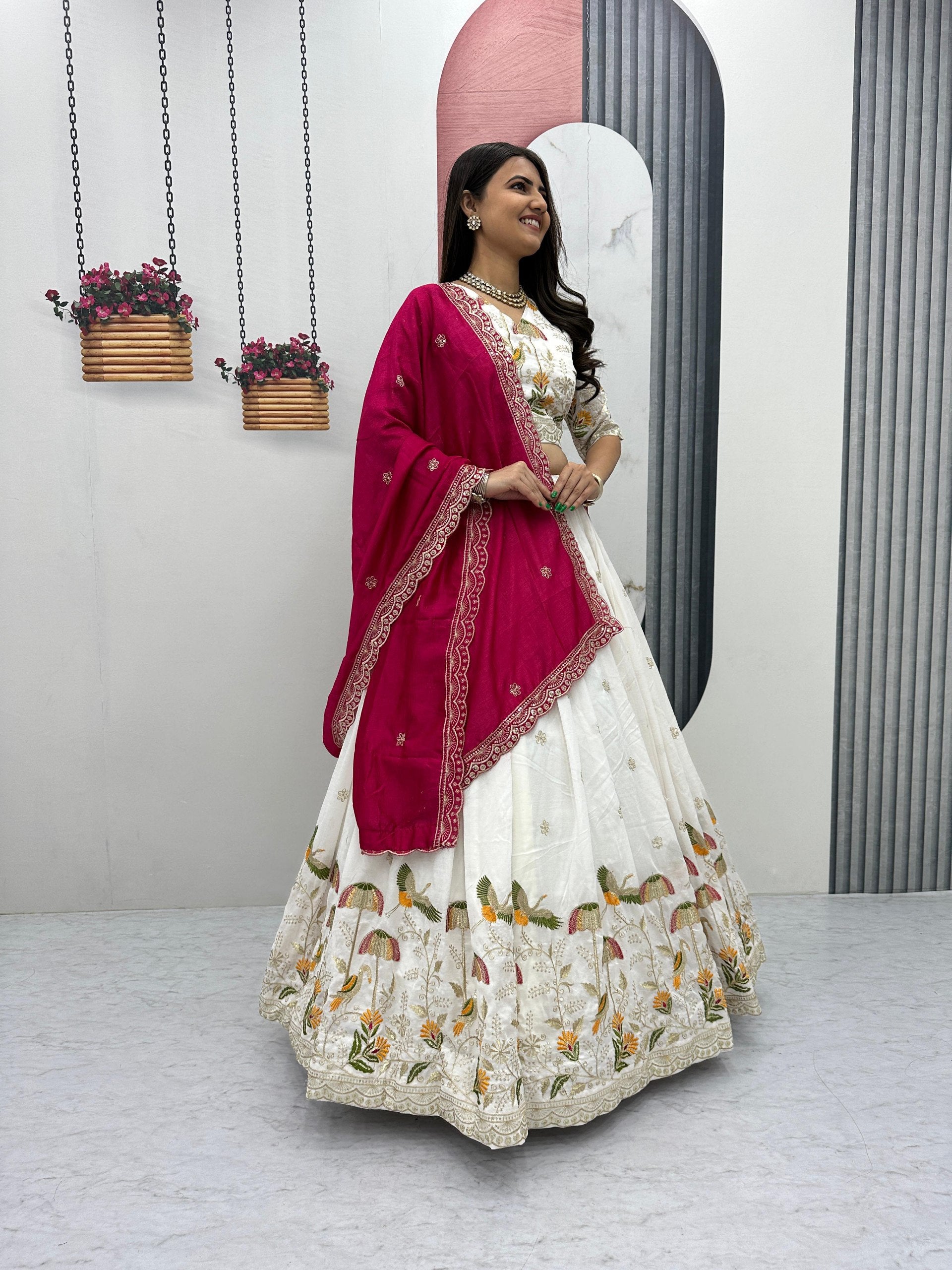 Designer Heavy Embroidery Lehenga Choli with Dupatta