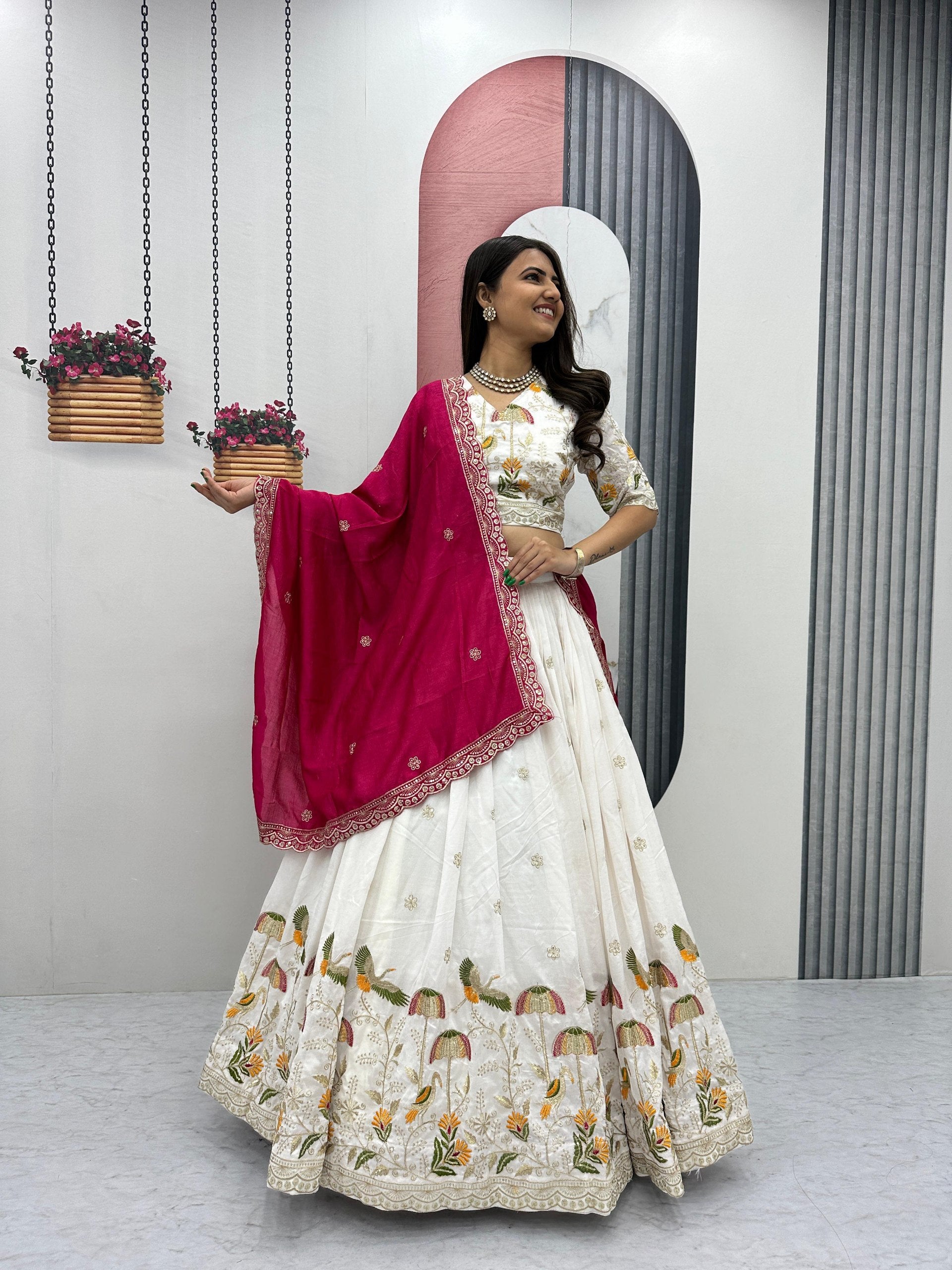 Designer Heavy Embroidery Lehenga Choli with Dupatta