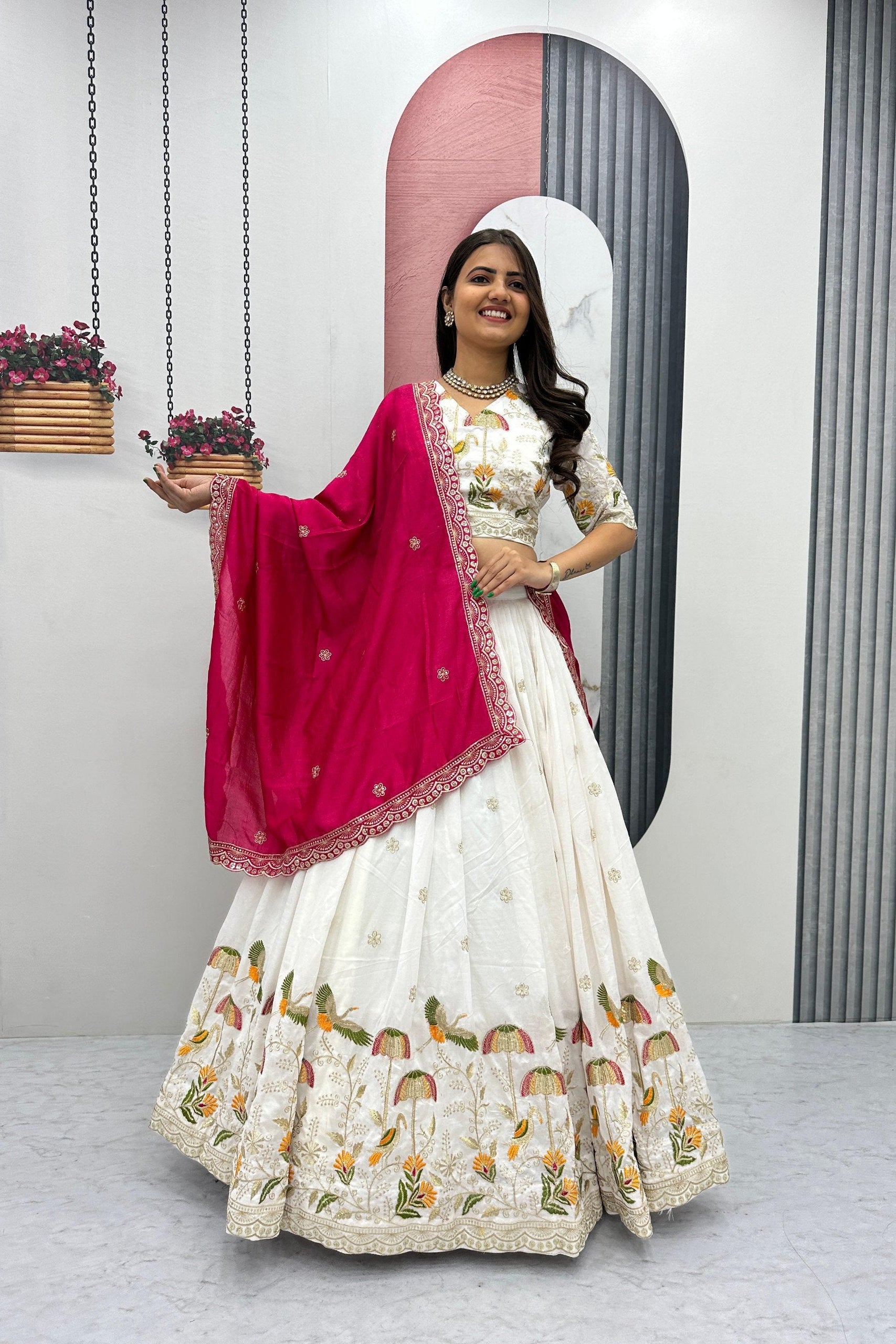 Designer Heavy Embroidery Lehenga Choli with Dupatta
