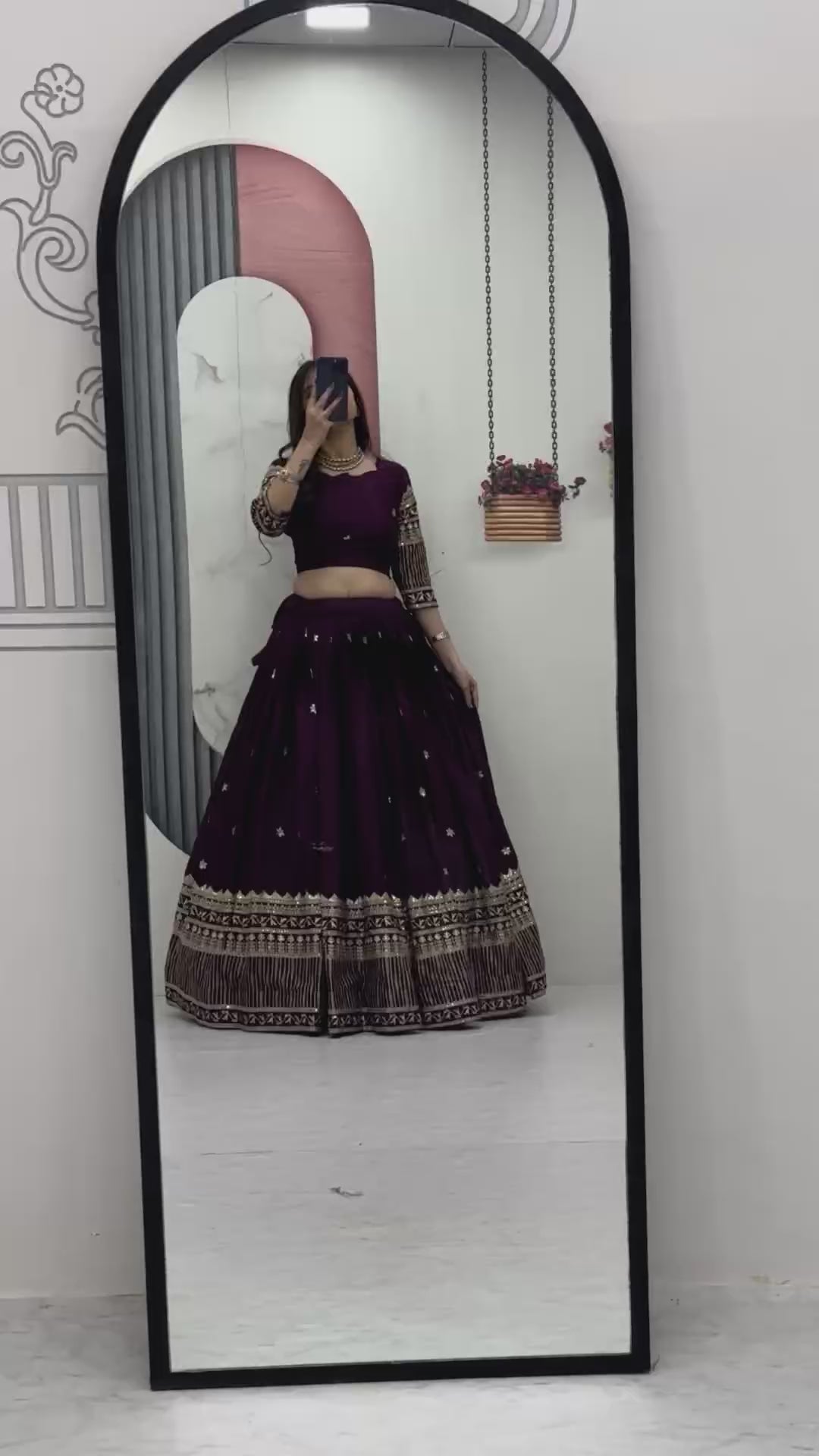 Elegant Chinon Embroidered Lehenga Choli Set with Dupatta
