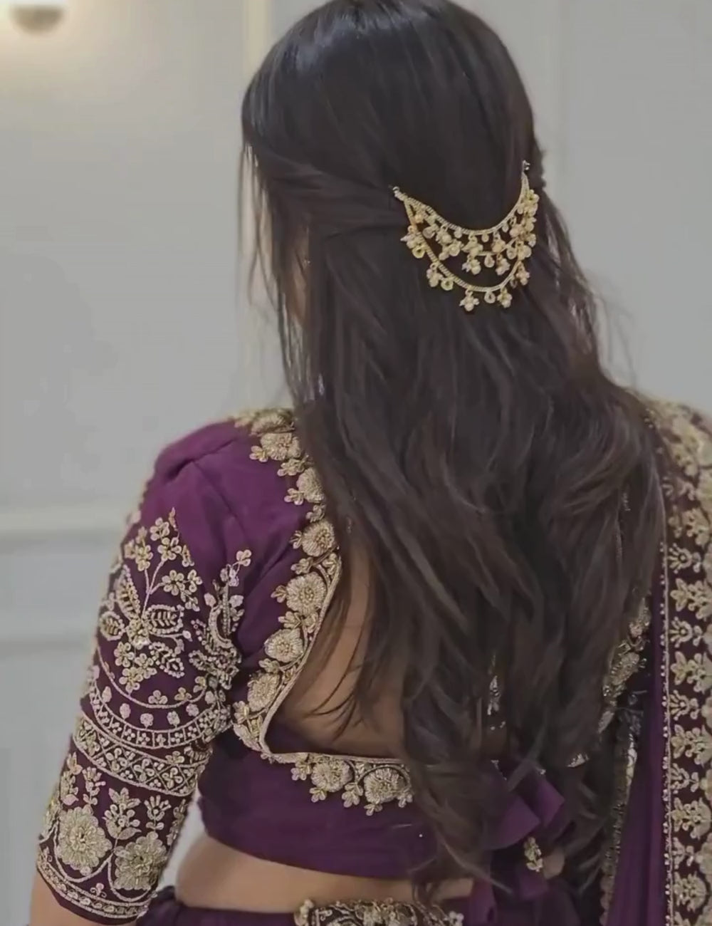 Chinon Lehenga Choli Set with Embroidered Dupatta & Fancy Latkan