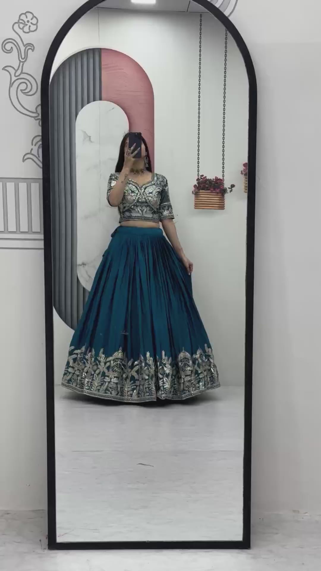 Premium Chinon Heavy Embroidered Lehenga Choli with Dupatta